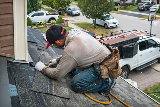 Professional Roofing technician working in Brighton, IL